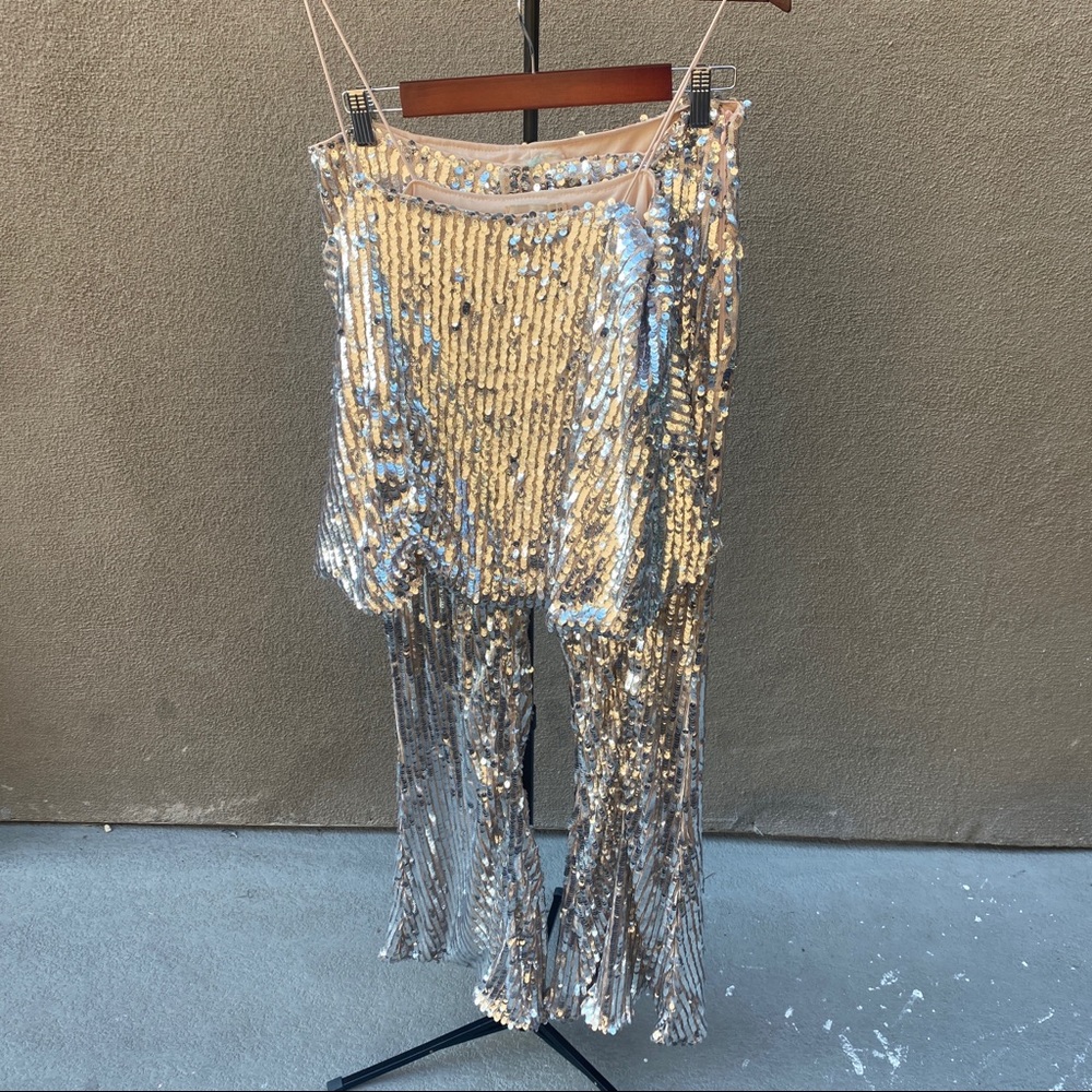 GOEGEOUS 70’s style co-ord sequin set
